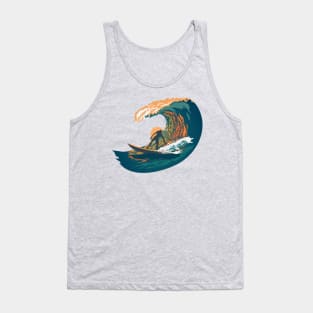 Ocean Life Surf Club retro surf poster Tank Top